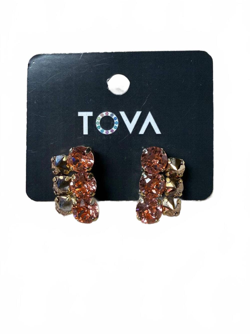 NEW TOVA women's zoe earrings in blush